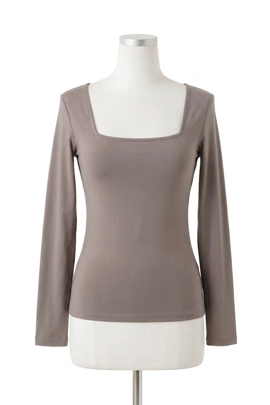 NEW AMPERSAND AVE long sleeve bodysuit in charcoal